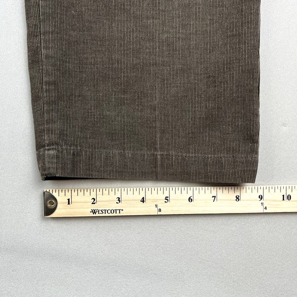 Vintage Towncraft Corduroy Pants Mens 36x32 Brown Chino Pleated Straight Leg 90s - Picture 11 of 13
